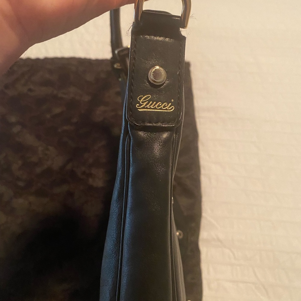 authentic Gucci Black Leather Abbey Hobo Bag - Picture 4 of 12